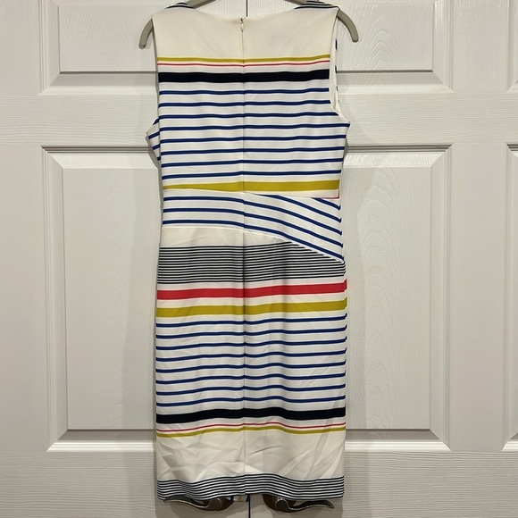 Donna Morgan Striped Dress V Neck Womens Size 6 - Picture 2 of 8